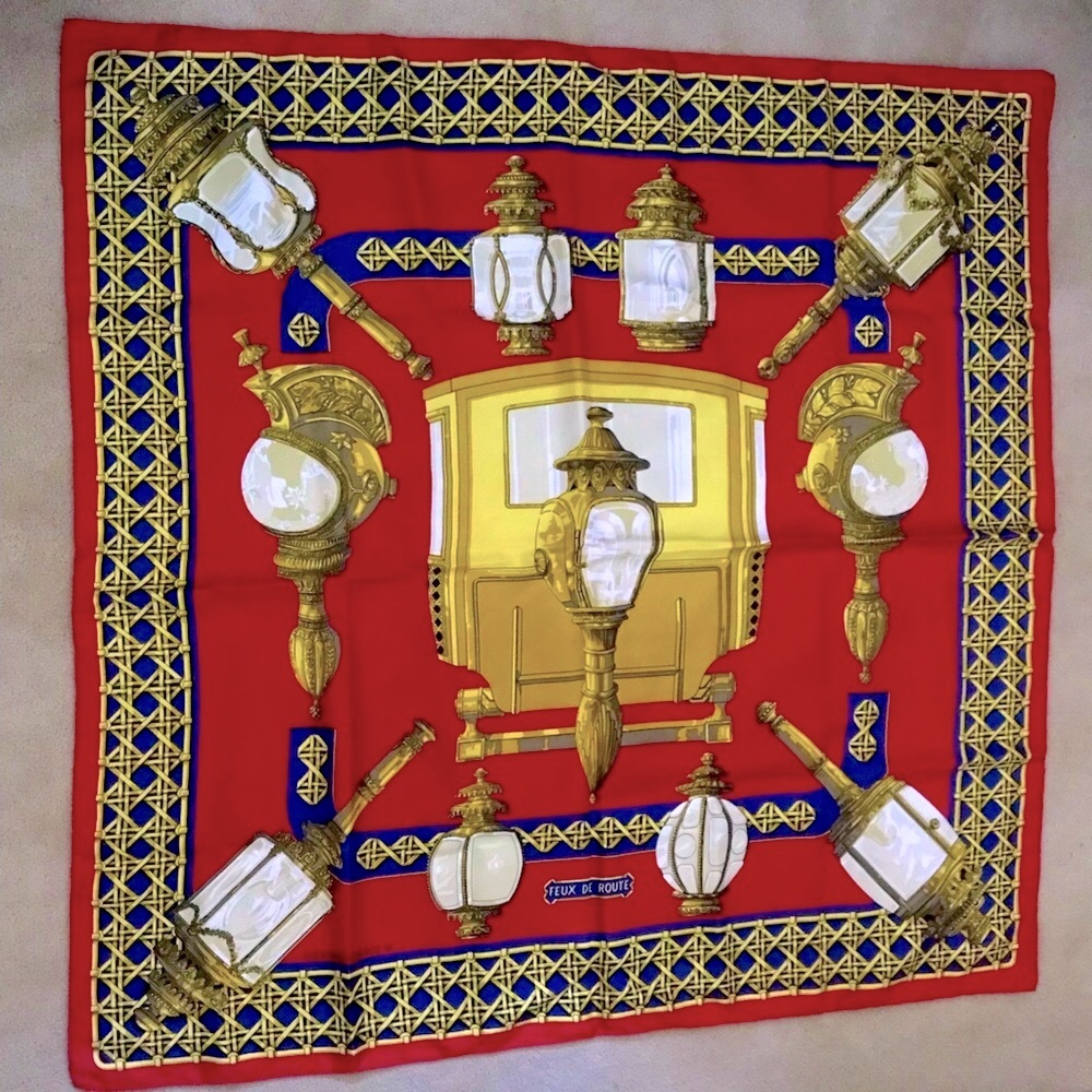 Hermès Hermes 90cm scarf Feux de Routes
